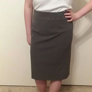 Grey Pencil Skirt
